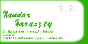 nandor haraszty business card